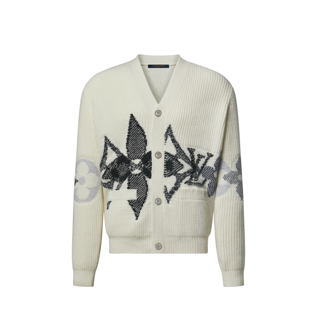 ルイヴィトン ボタン付きカーディガン モノグラムミックス カシミヤカーディガン ｜ルイ・ヴィトン